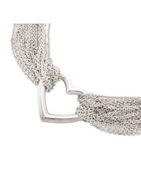 Tiffany & Co Necklace Heart Toggle 10 Row 925 Sterling Silver